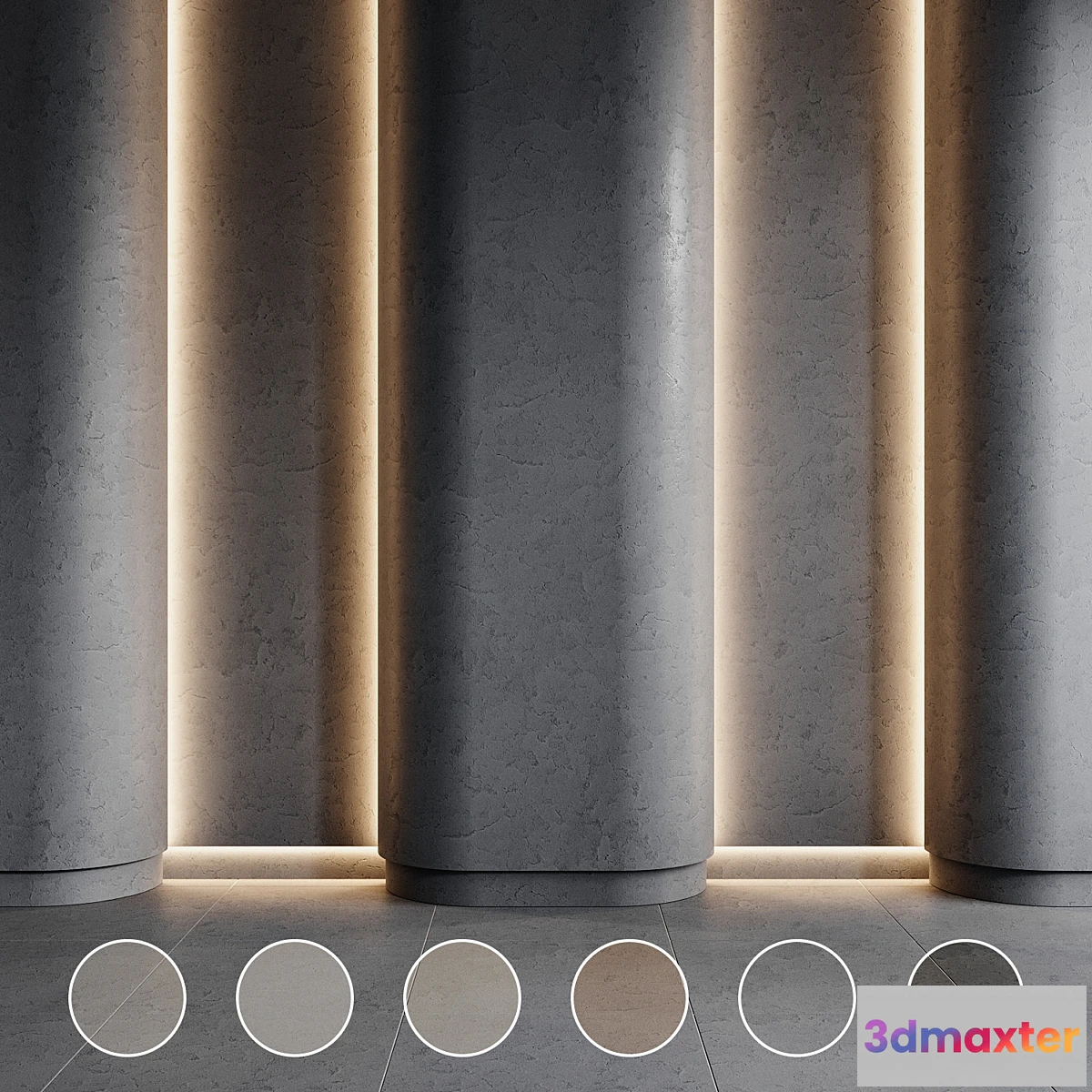 1316471 - concrete set  decorative plaster  2 - No.2 3D Max