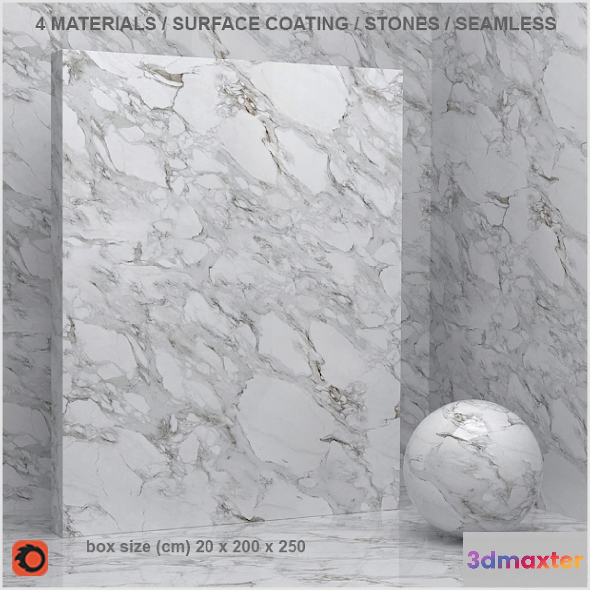 1319838 - 4 coating materials - stone (seamless) 3D Max