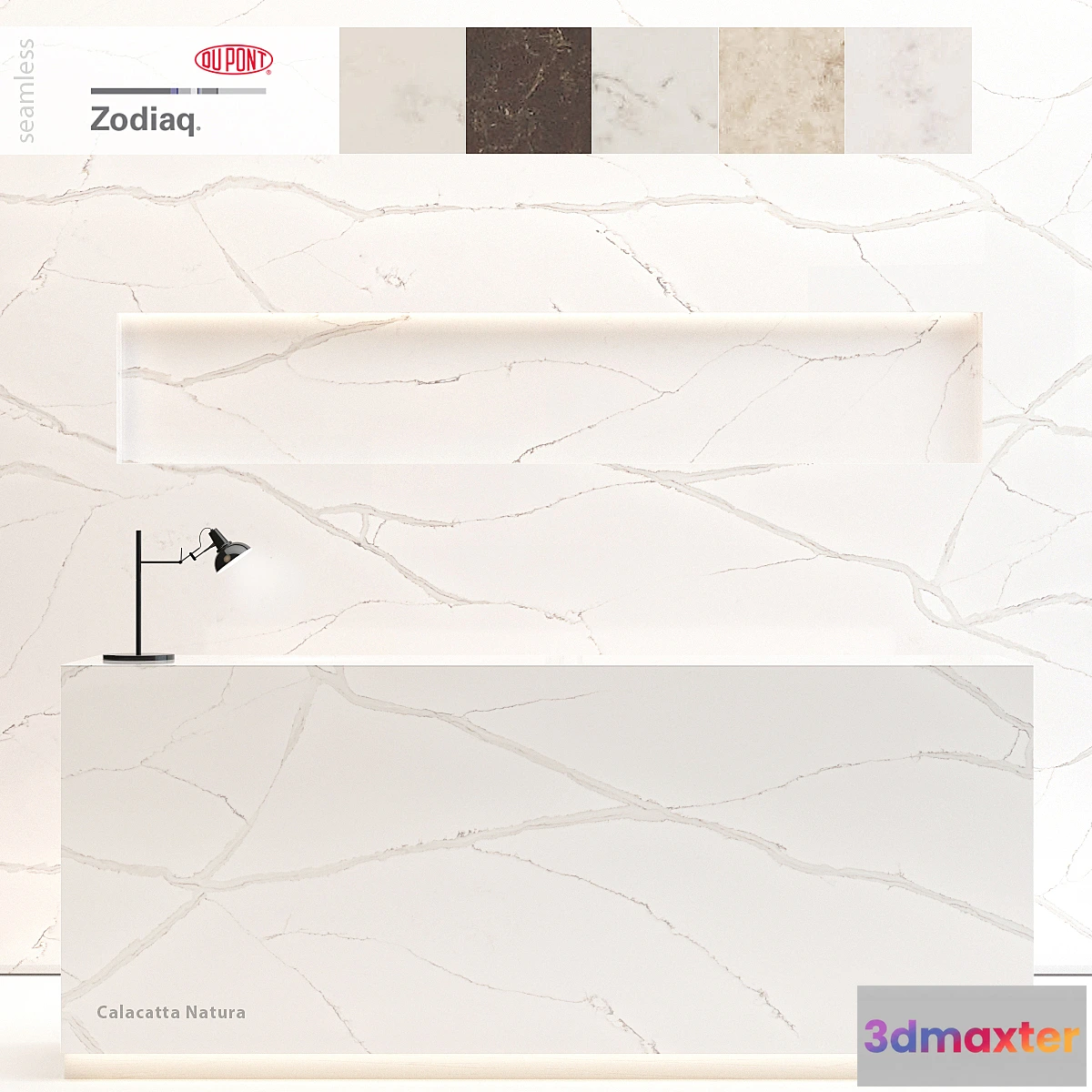 1327883 - Du Pont Quartz Kitchen Countertops No 1 3D Max