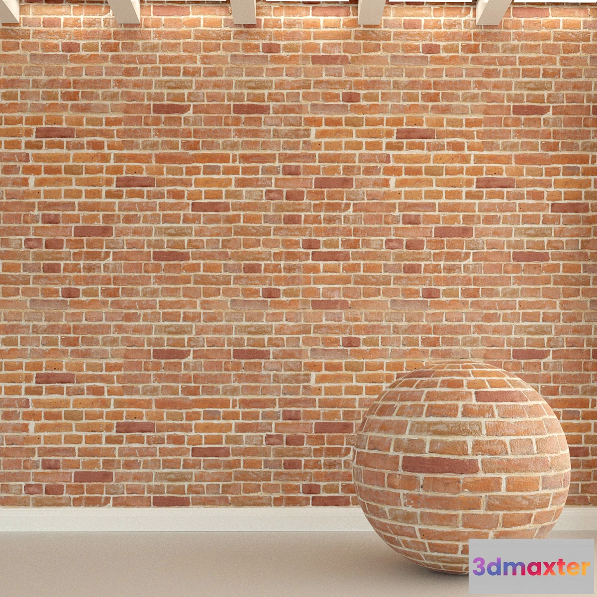 1333572 - Brick wall. Old brick. 128 3D Max