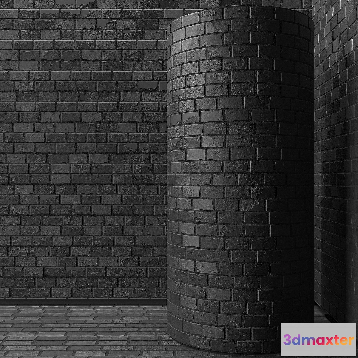 1333681 - black brick 3D Max