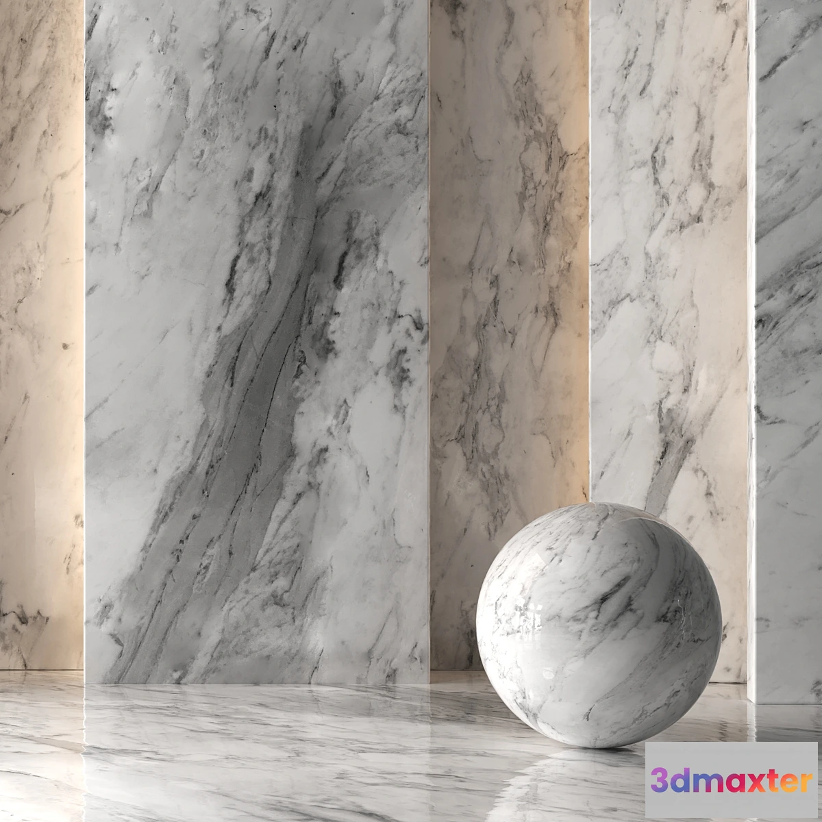 1340028 - Light Marble Material 4K (Seamless - Tileable) No 13 - No.2 3D Max