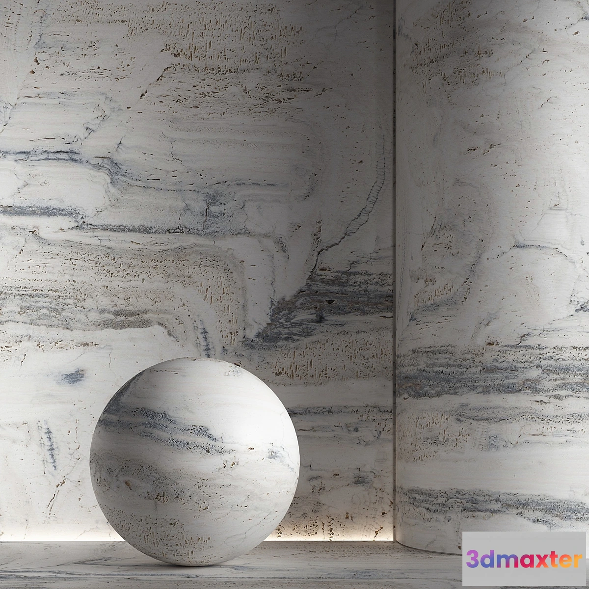 1343411 - Stone material travertine. 42 pbr seamless - No.2 3D Max