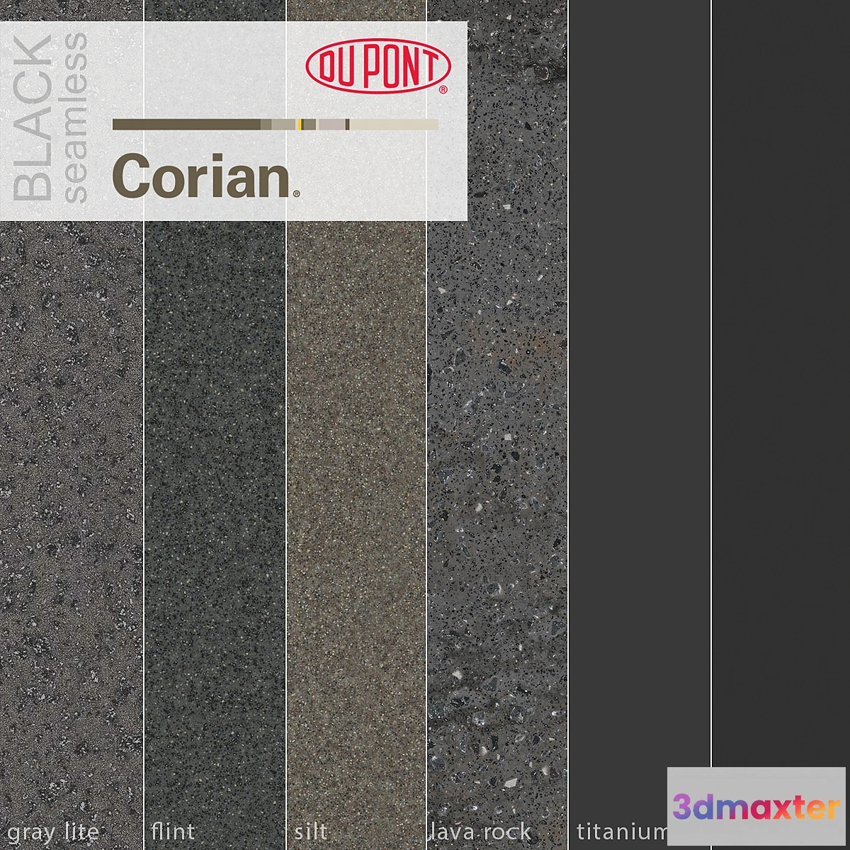 1344530 - Dupont Corian Kitchen Countertops Black 3 3D Max