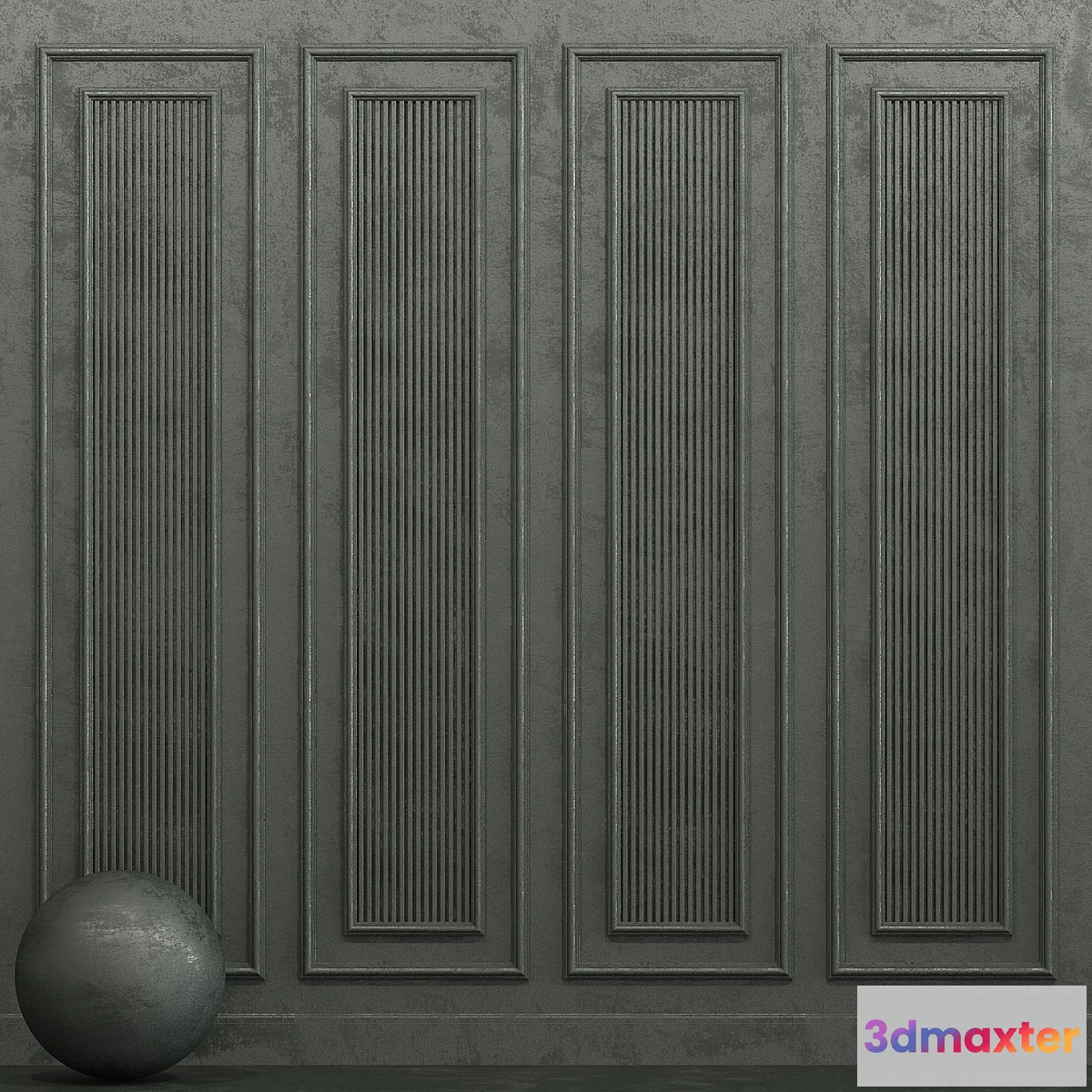 1355983 - Decorative plaster with molding 20 3D Max