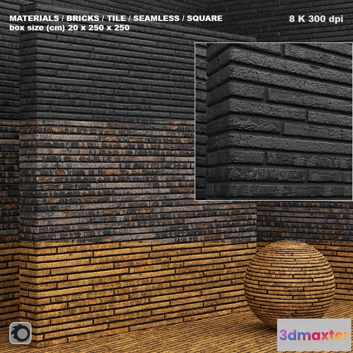 1356871 - Material (seamless) - brick tile set 2 3D Max