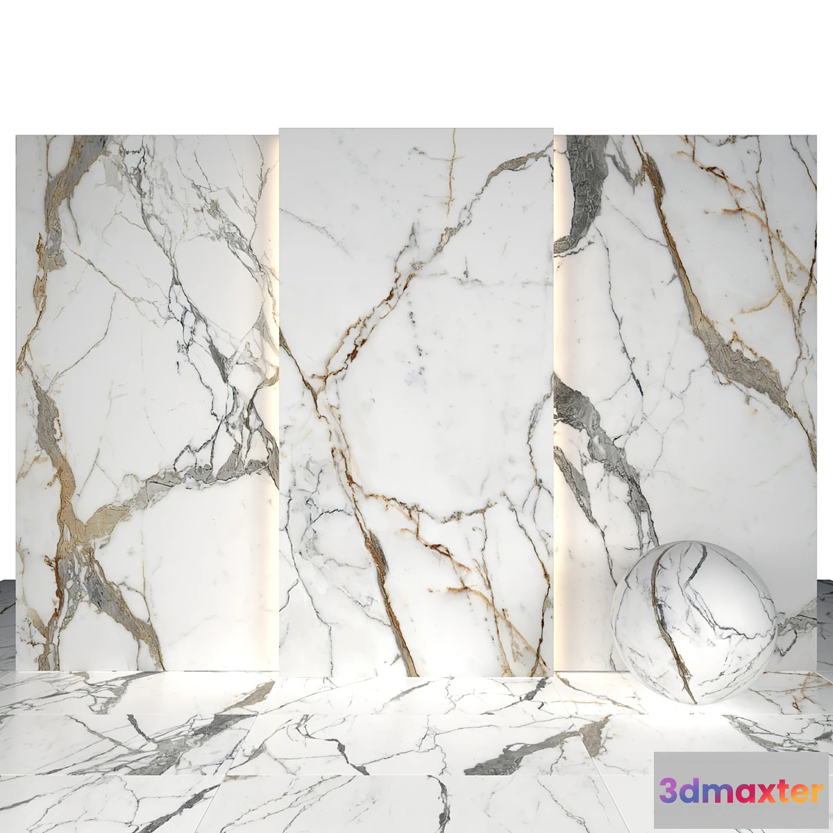 1394382 - Origines Gold Marble 02 3D Max