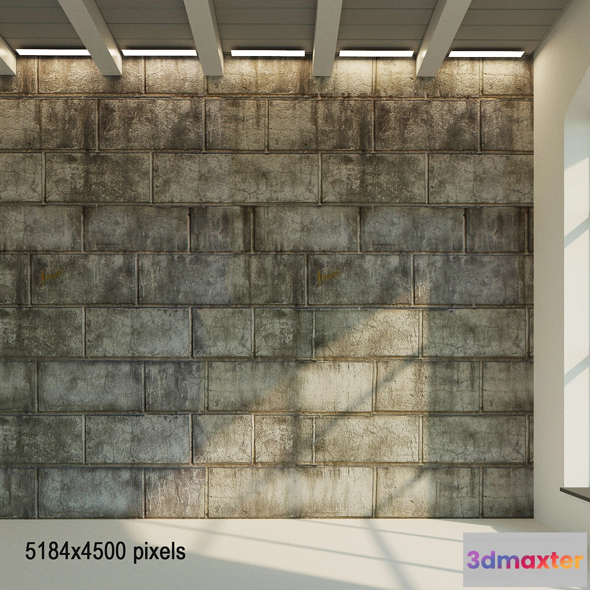 1395352 - The stone block is aged. Stone wall 3D Max