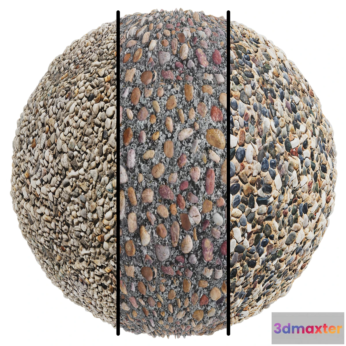 1399732 - FB794 Gravel STONE  3MAT  4k  seamless  PBR 3D Max