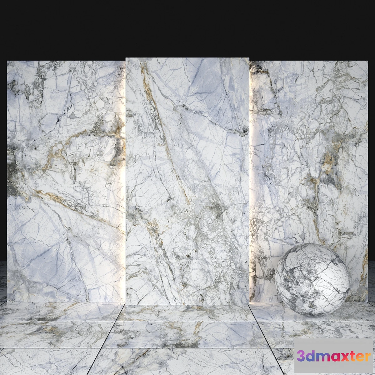 1405658 - Supreme white marble 3D Max