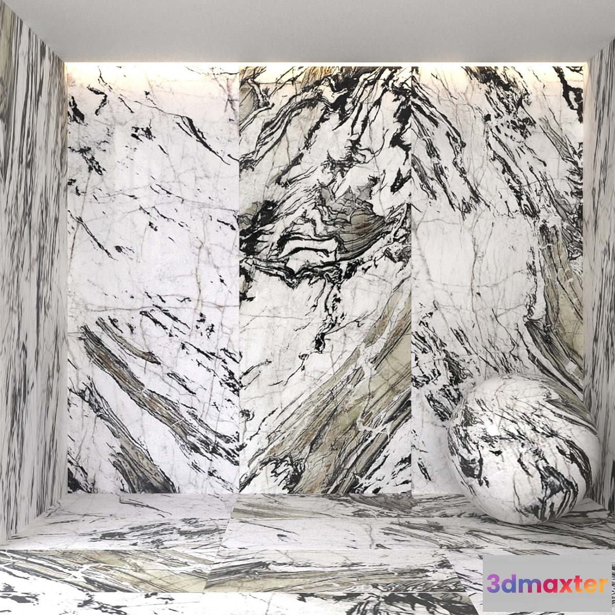 1407848 - Explosion black marble 3D Max