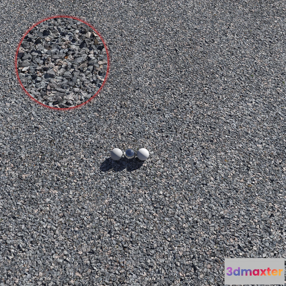 1419872 - Crushed gravel 3D Max