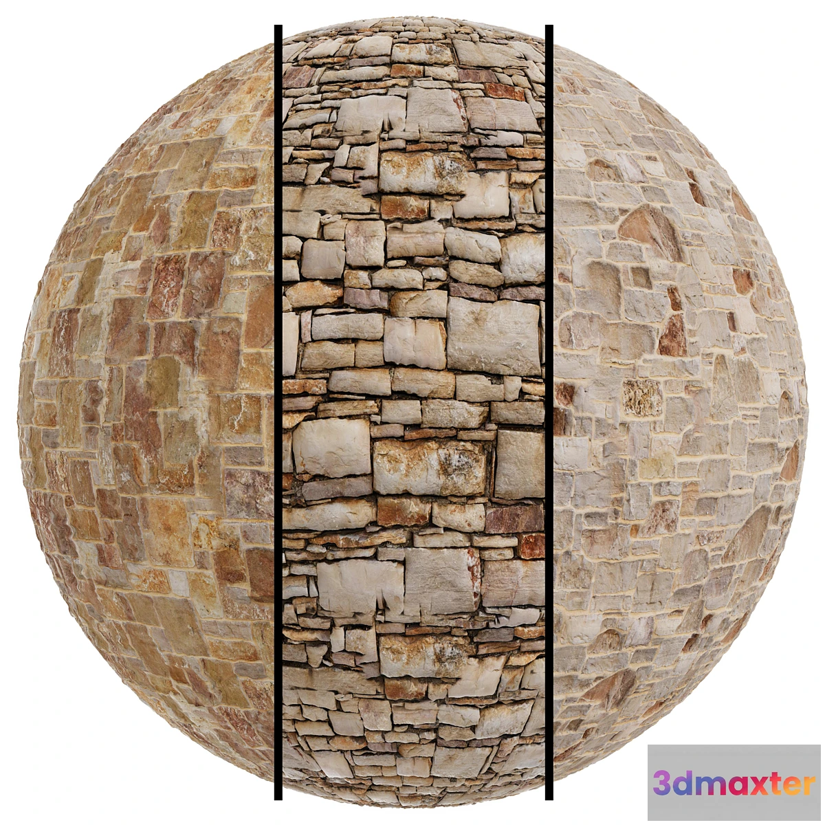 1425012 - FB724 Natural stone(Rivestimenti a spaco)  3MAT  4k  seamless  PBR 3D Max
