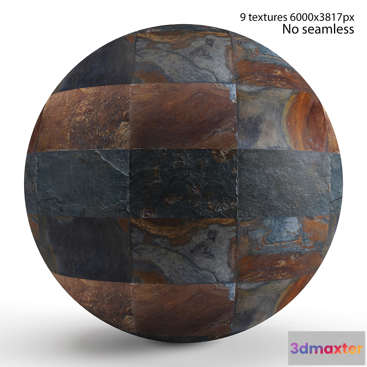 1425808 - Slate and rusty slate. 9 textures 3D Max