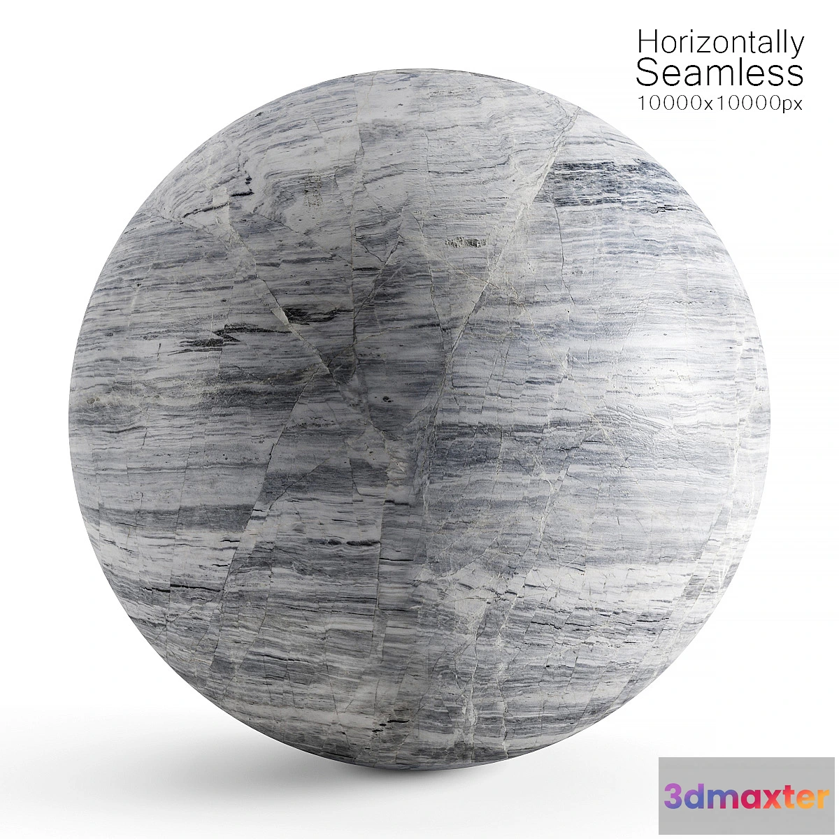 1431076 - Seamless horizontal gray marble material 3D Max