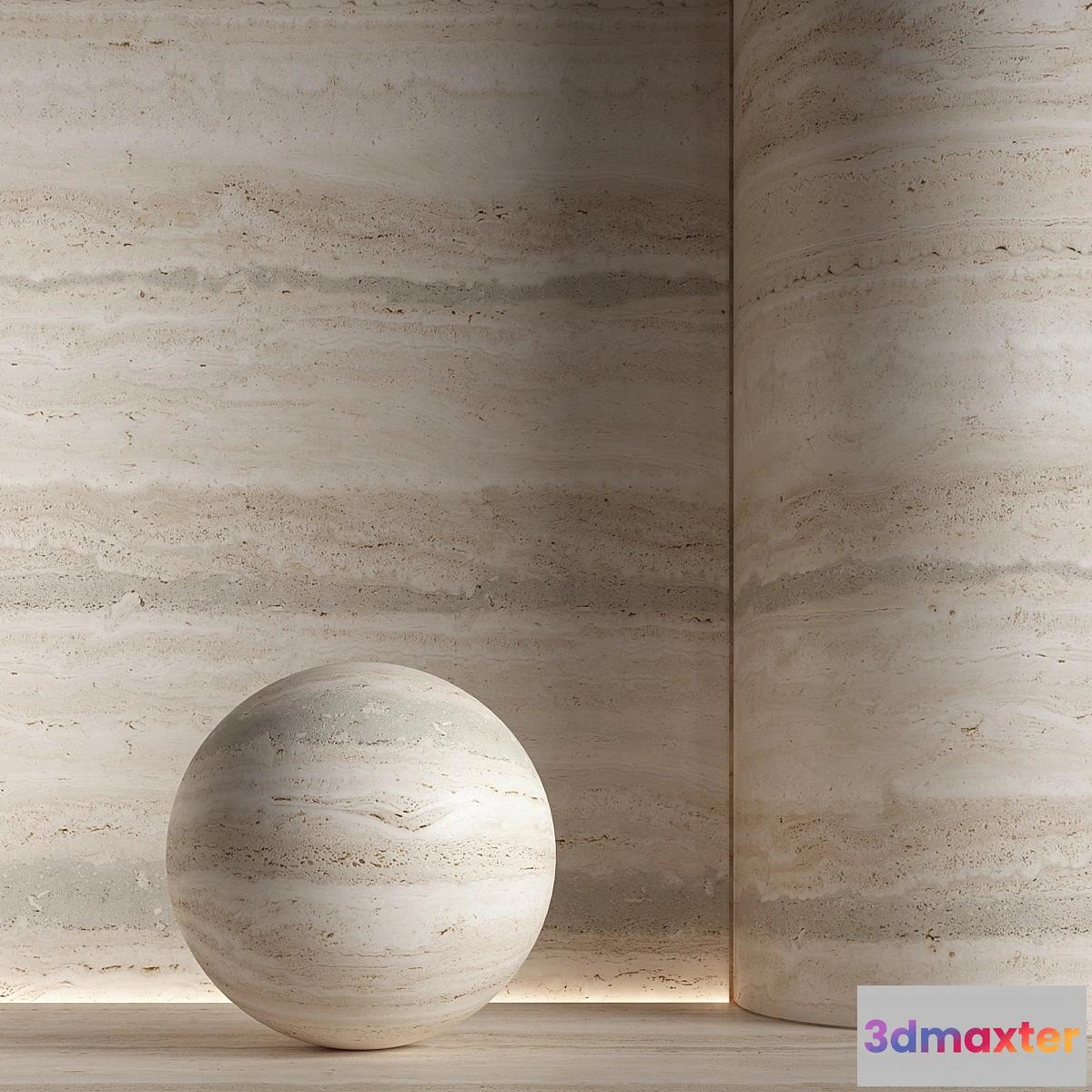 1435212 - Stone material travertine. 41 pbr seamless 3D Max