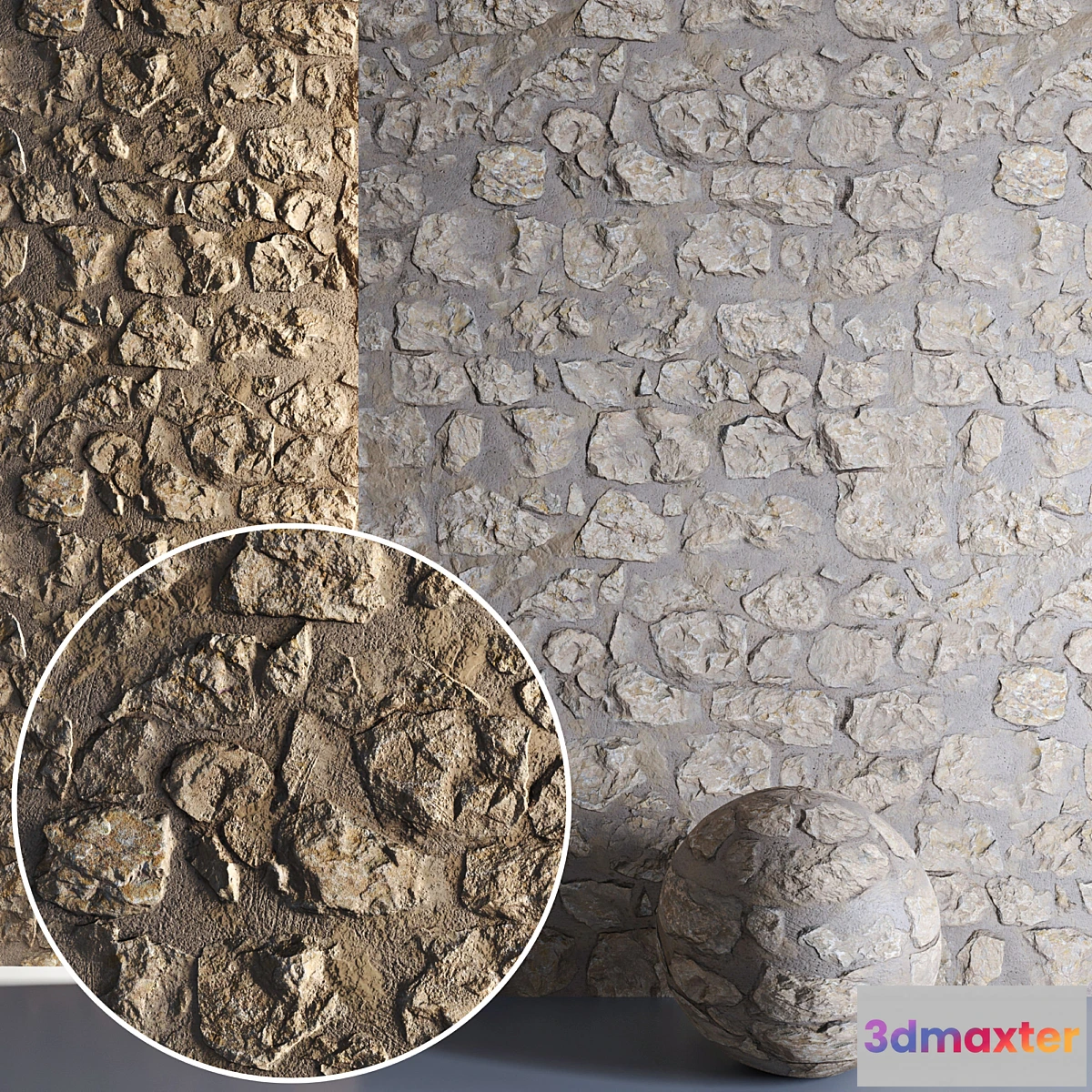 1440454 - Mrf Brown Wall Stone 01 3D Max