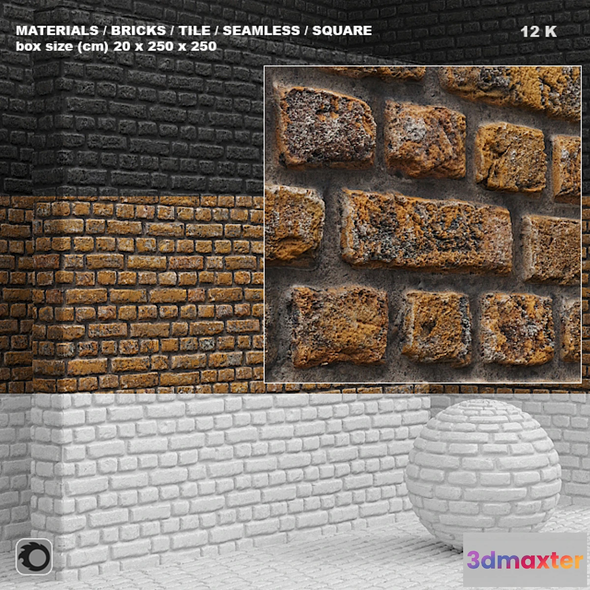 1440862 - Material (seamless) - brick tile set 4 3D Max