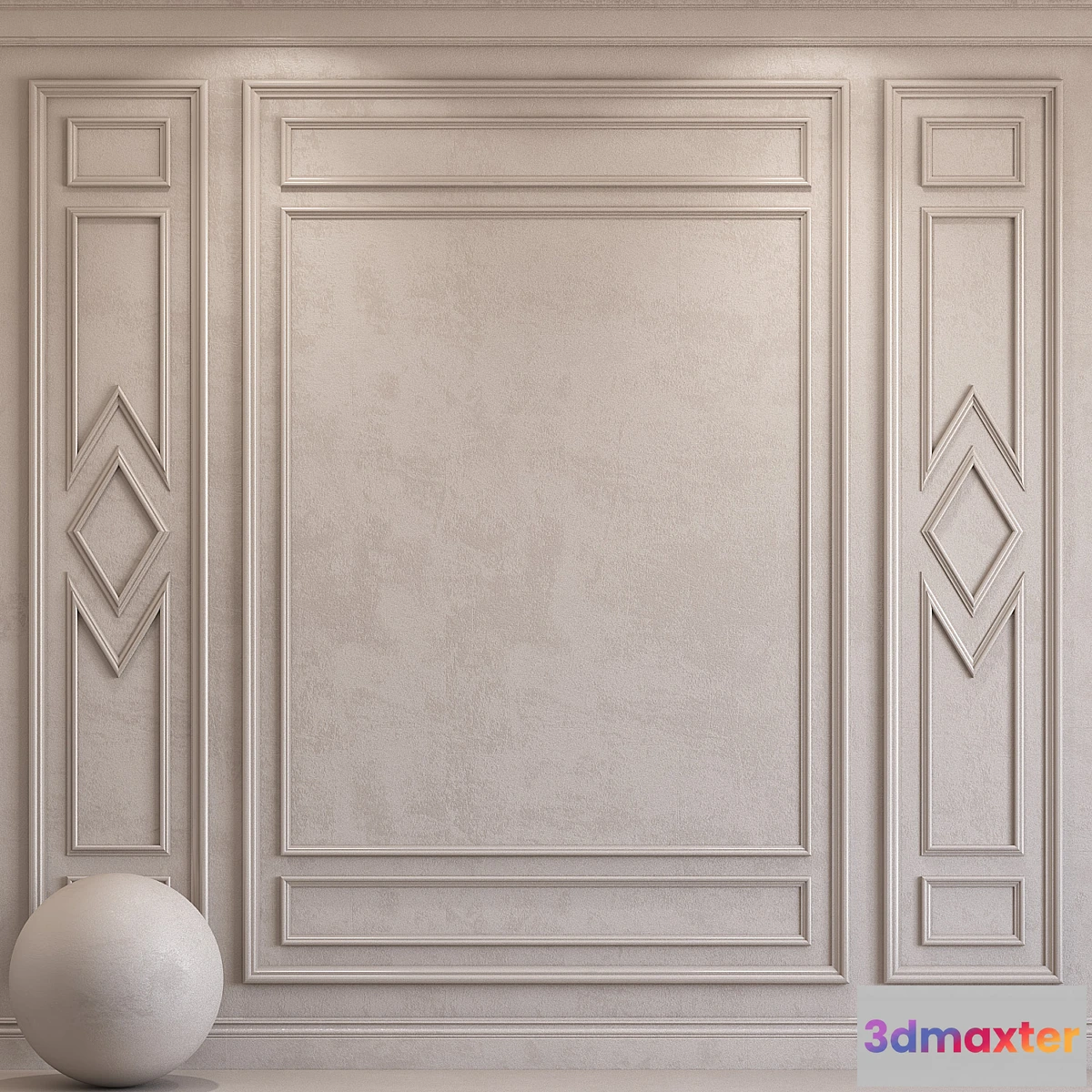 1443816 - Decorative plaster with molding 44 3D Max