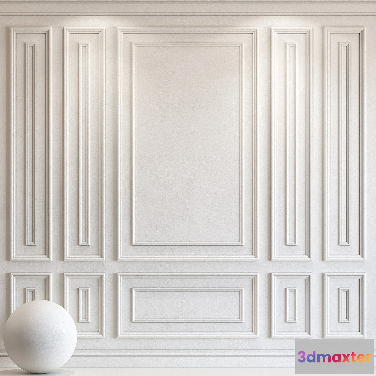 1445098 - Decorative plaster with molding 24 3D Max