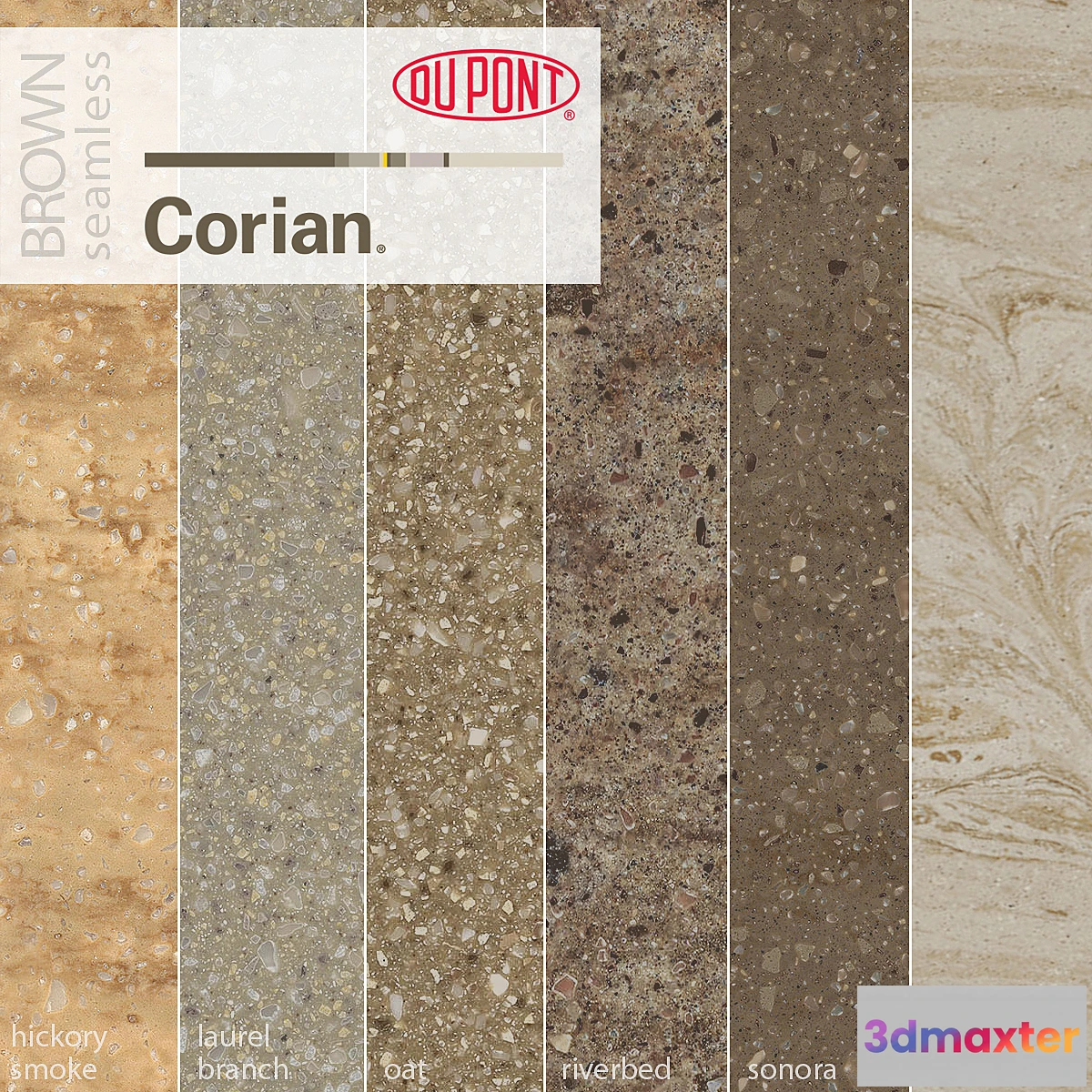 1446886 - Dupont Corian Kitchen Countertops Brown 1 3D Max