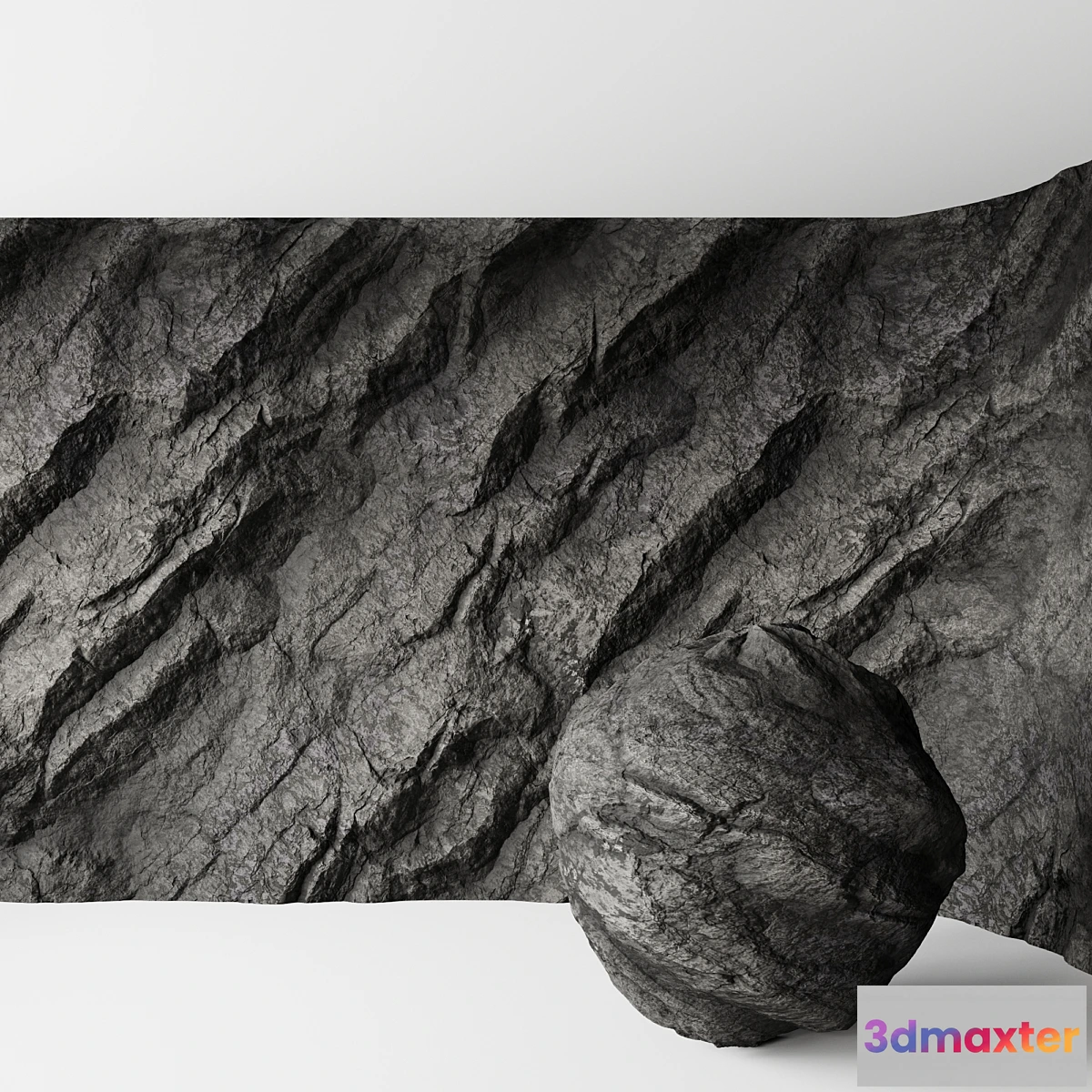 1450816 - Rock cliff wall No. 3 3D Max