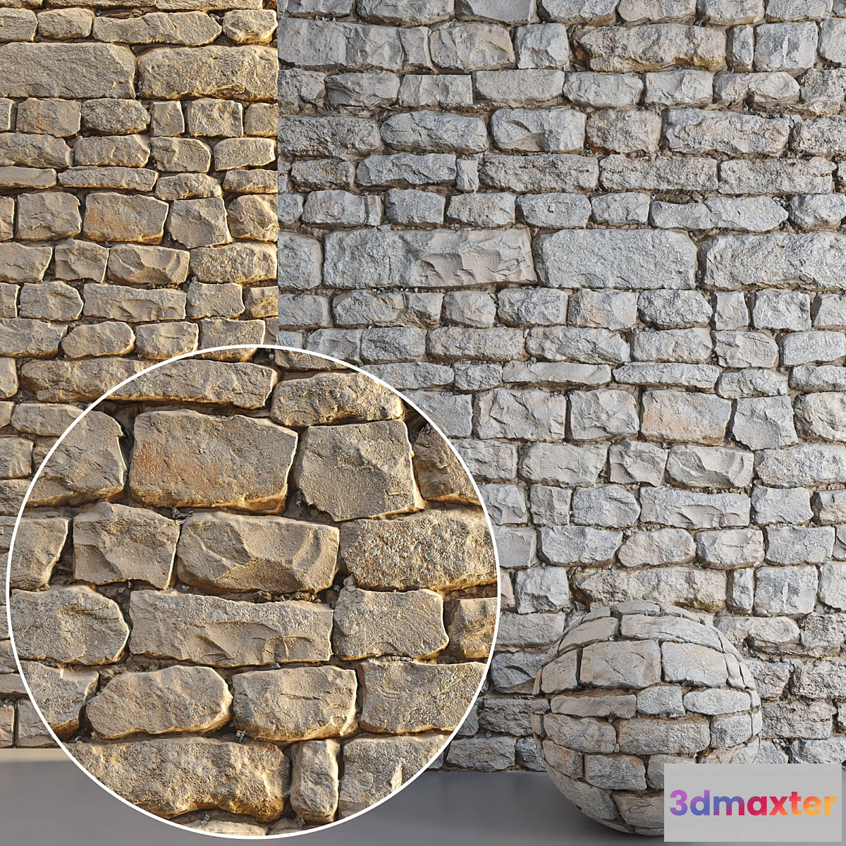 1461060 - Mrf Wall Stone 02 3D Max