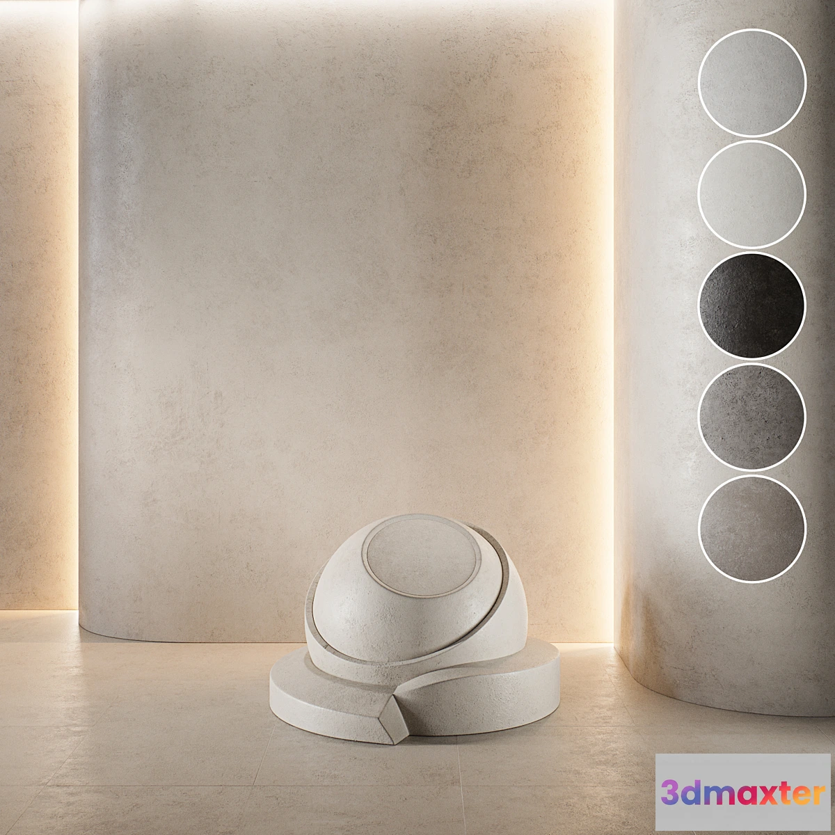 1463330 - decorative plaster  Concrete set (seamless)  35 3D Max