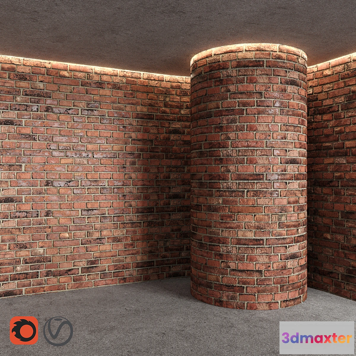 1478534 - Burnt clinker bricks 3D Max