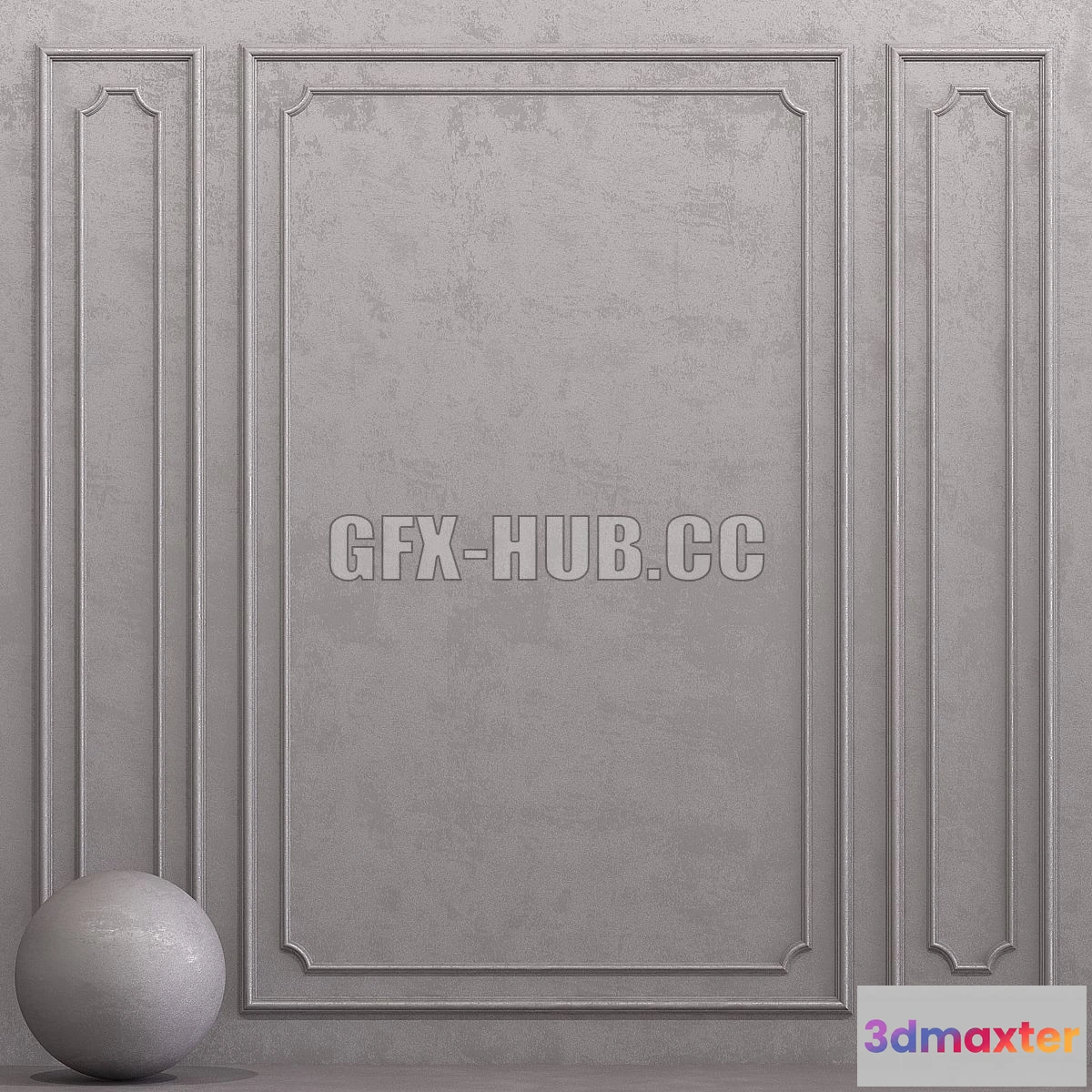 1546639 - Decorative plaster with molding 15 3D Max