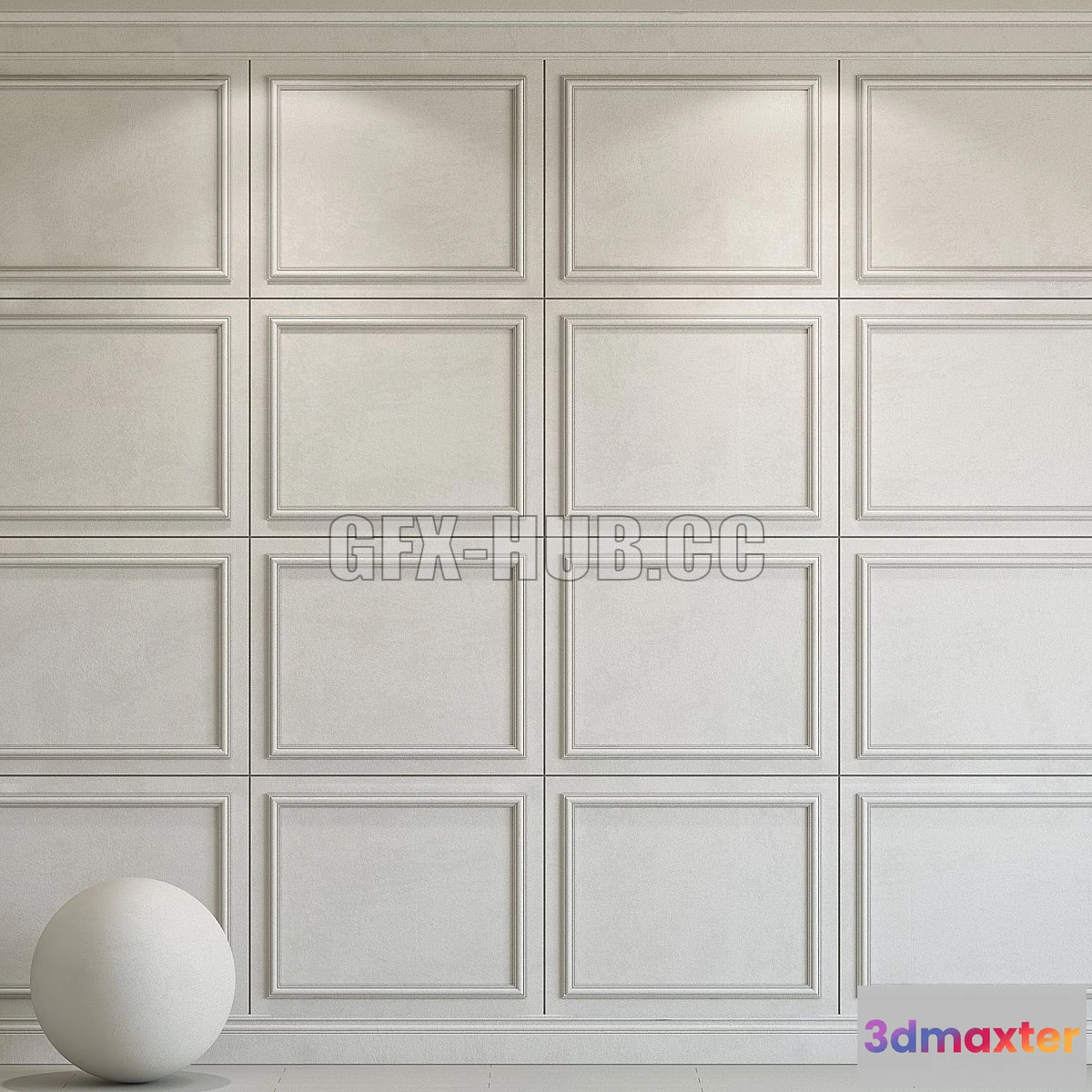 1546641 - Decorative plaster with molding 172 3D Max