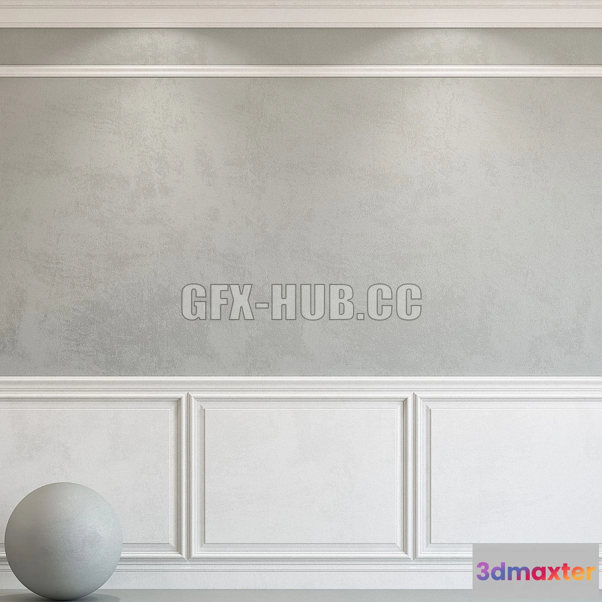 1546643 - Decorative plaster with molding 76 3D Max