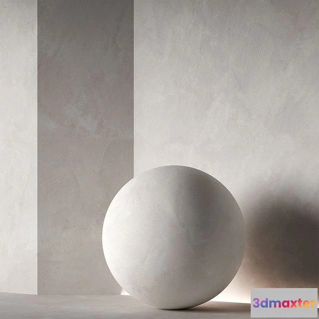1558209 - Decorative plaster material. Beige white. Seamless 4K 3D Max