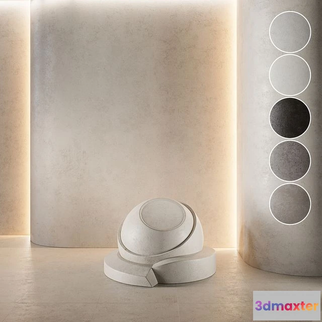 1563701 - Decorative plaster Concrete set (seamless) 35 3D Max