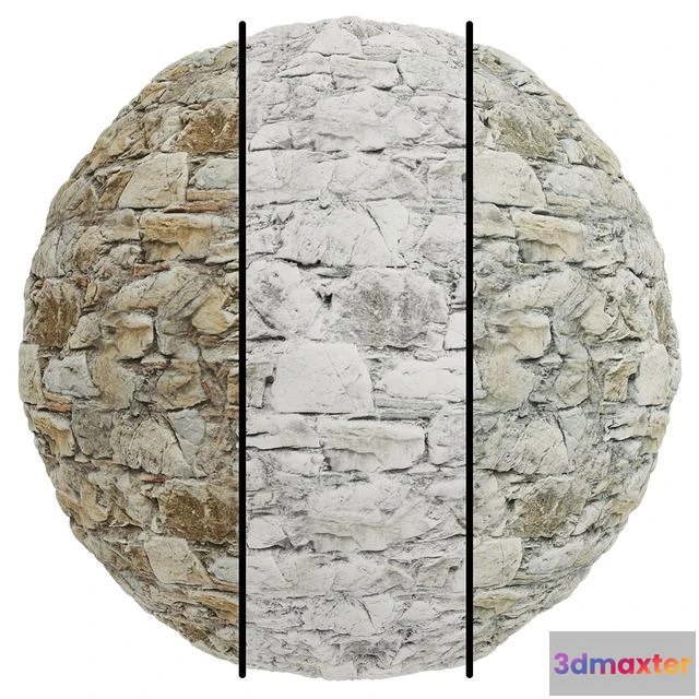1565422 - FB760 Natural Stone Wall Sample 3D Max