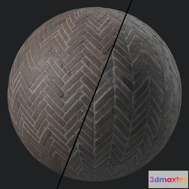 1569346 - Pavement Materials 46- HerringBone Stone Paving 3D Max