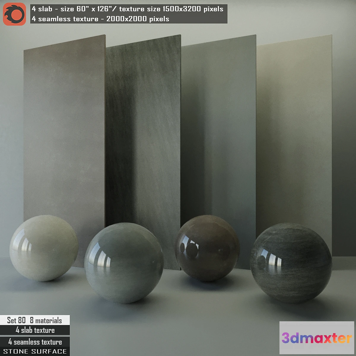 576980 - Stone Slab & Seamless texture Set 80