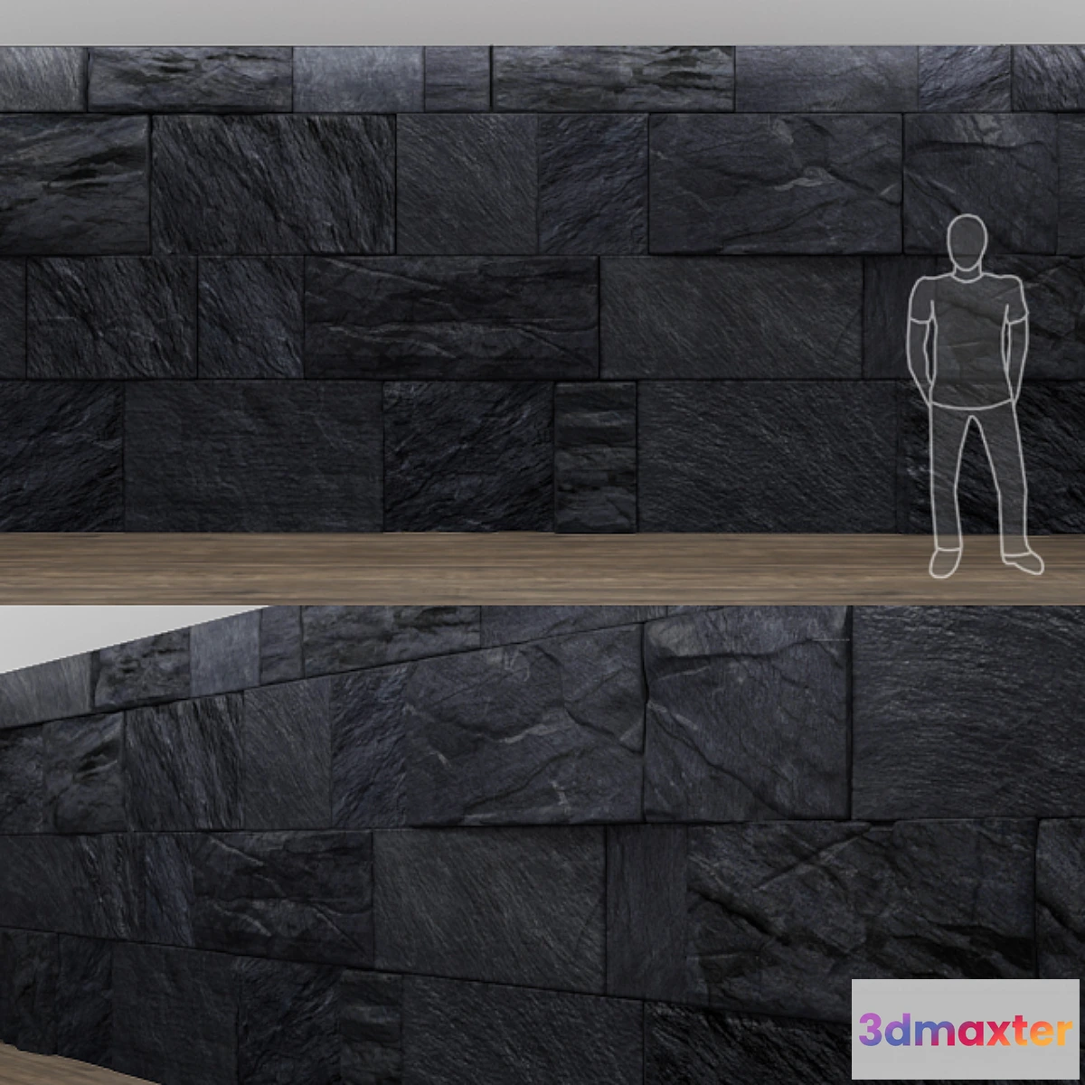 618741 - black wild stone wall