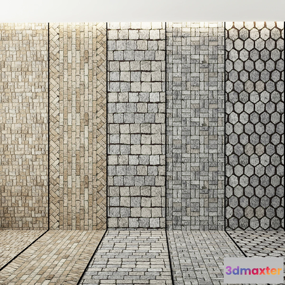 619053 - 5 stone paving texture