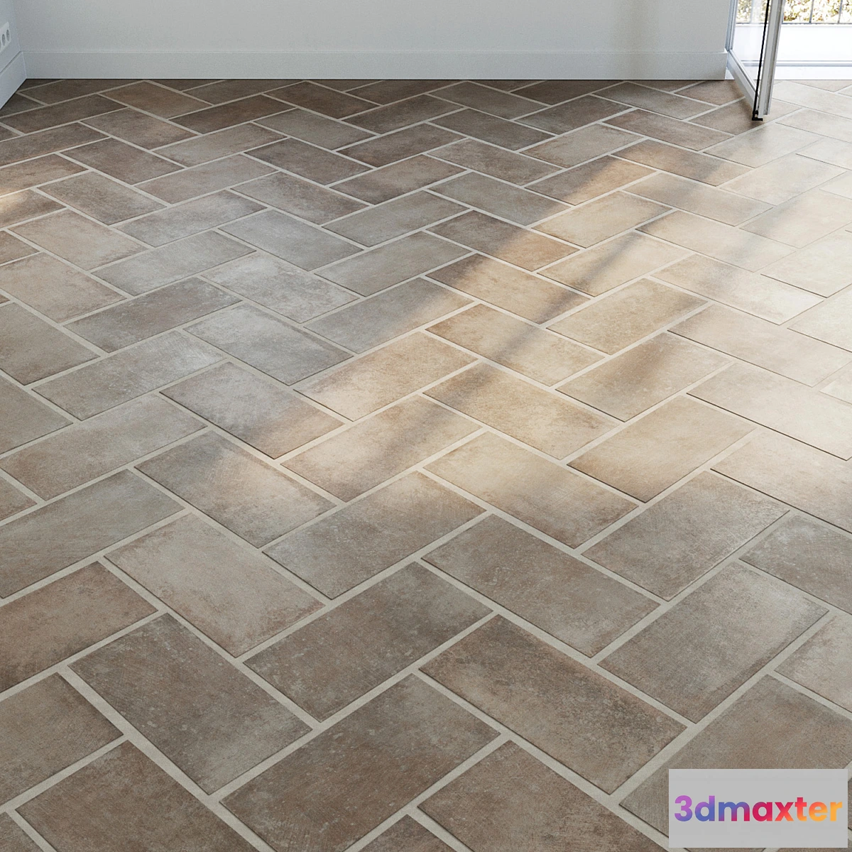 619321 - Ceramic tile set 01 - Terracotta Herringbone