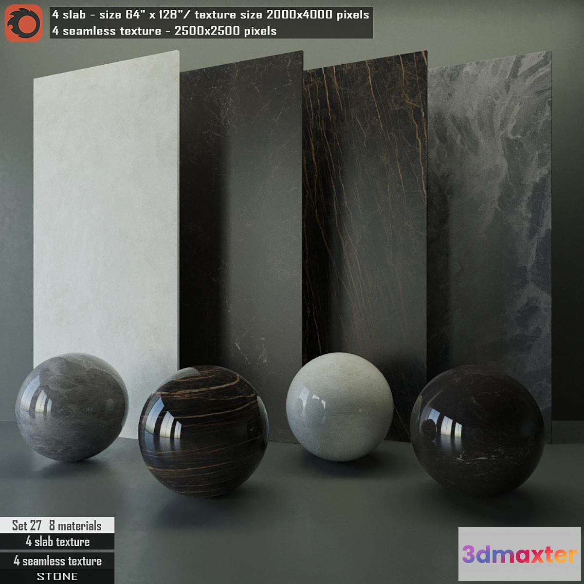 664261 - Stone slab & Seamless texture Set 27