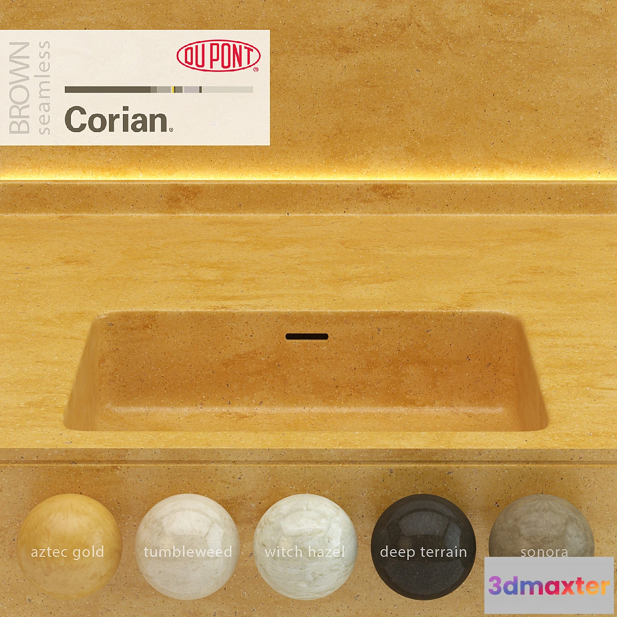 665327 - Dupont Corian Kitchen Countertops Brown 4