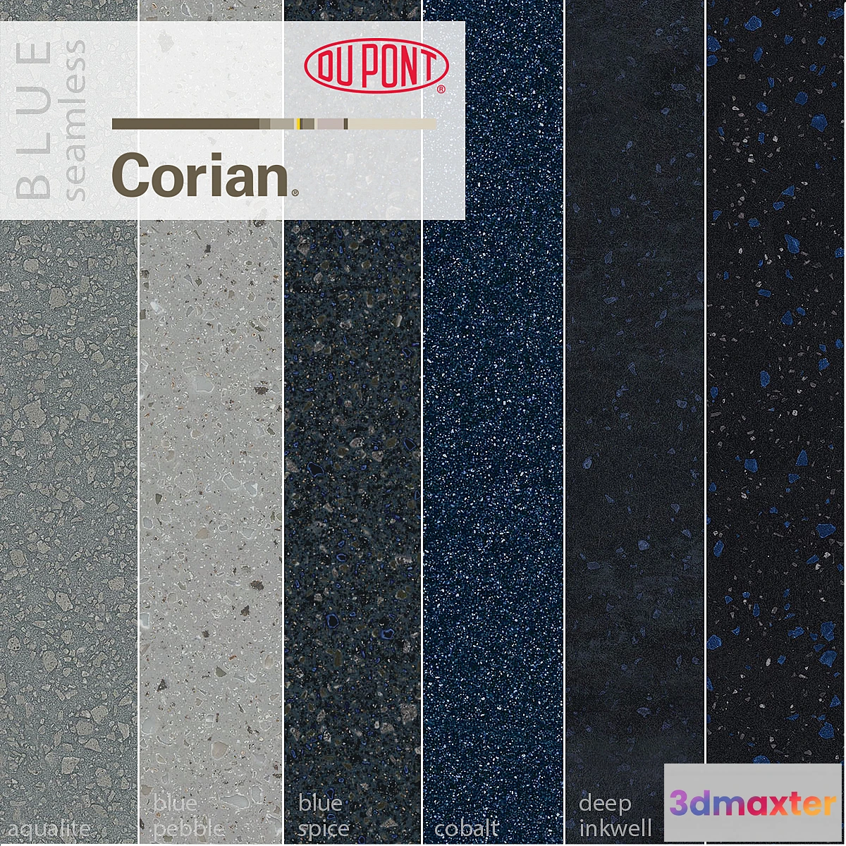 668423 - Dupont Corian Kitchen Countertops Blue 1