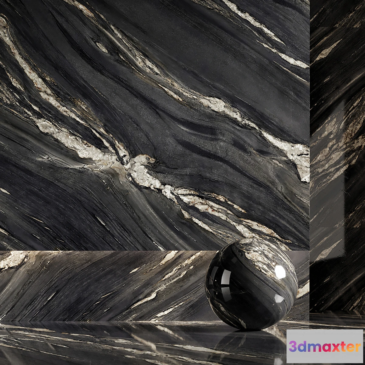 674947 - Marble Gray Black