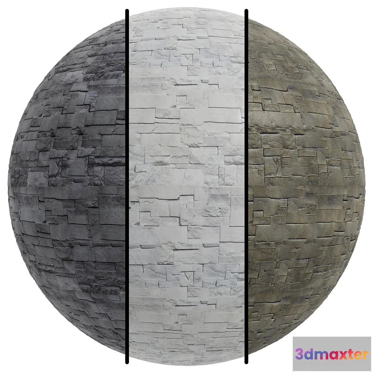 674981 - FB618 Dry Stack Faux Stone Siding covering  3MAT  4k  seamless  PBR