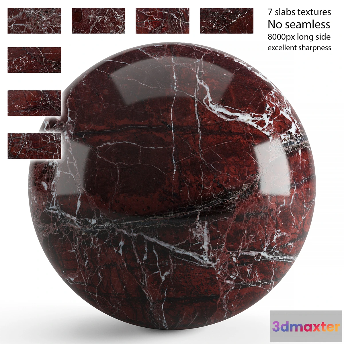 752651 - Red marble. 7 textures at 8k - No.2