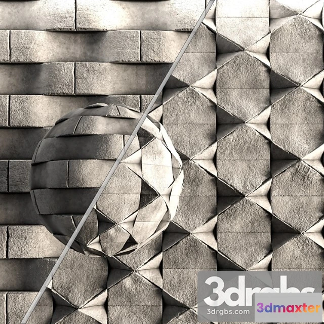 999358 - 3D Concrete Decorative Wall Panel Vol 12 - No.2