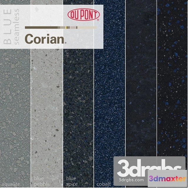 999596 - Dupont Corian Kitchen Countertops Blue 1