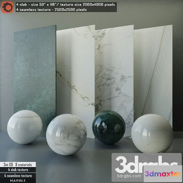 999736 - Marble slab & seamless texture set 05