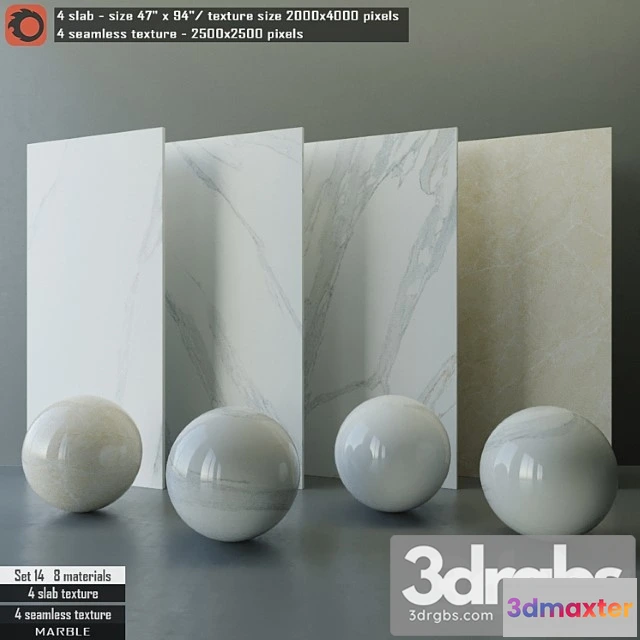 999742 - Marble slab & seamless texture set 14